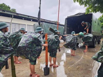 Toàn quân chủ động ứng phó mưa lớn, ngập lụt, lũ quét, sạt lở đất