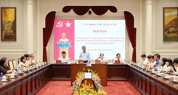Công bố Lệnh của Chủ tịch nước về 2 Pháp lệnh sẽ có hiệu lực vào 1/7/2026